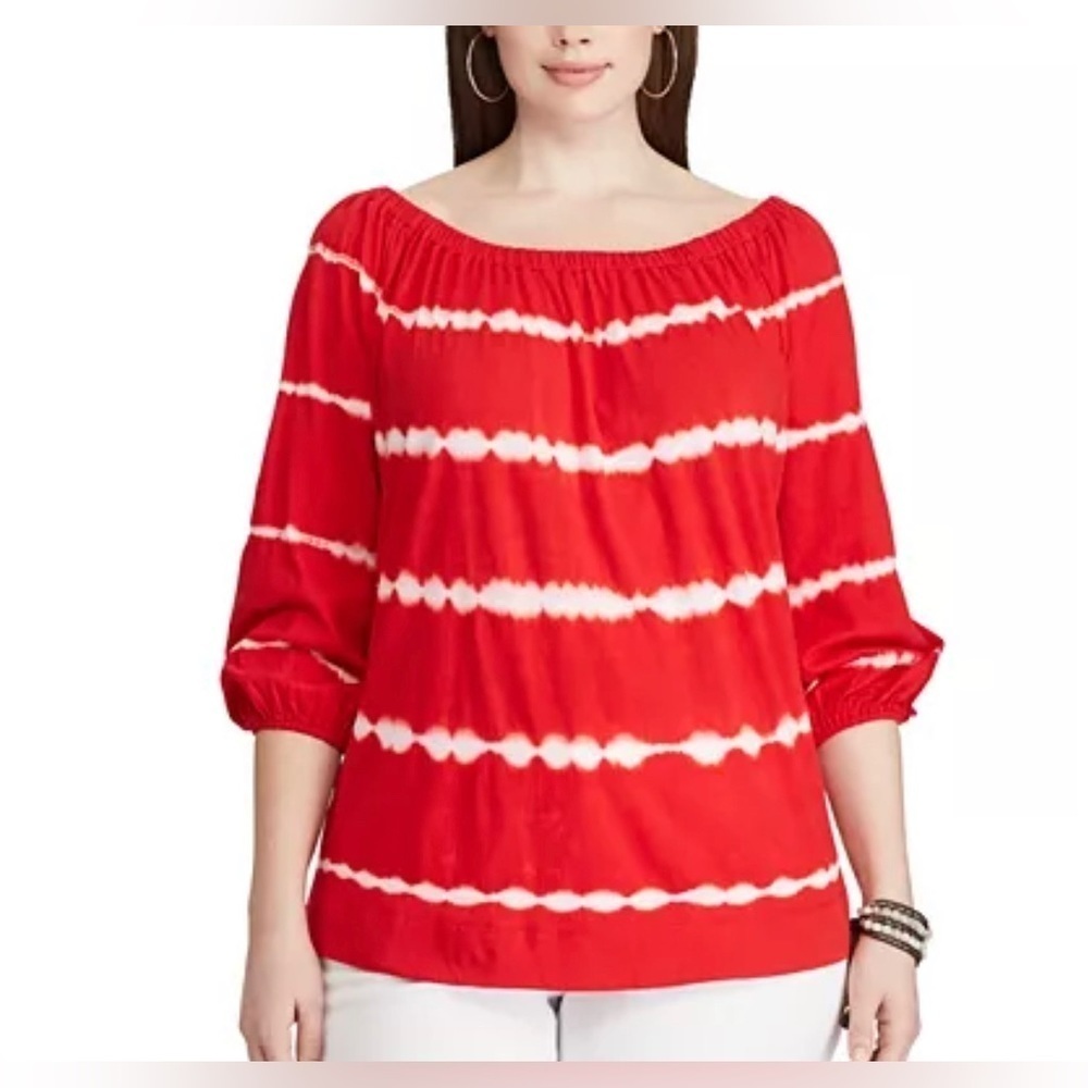 Women's Chaps Tie-Dyed Off-the-Shoulder Top